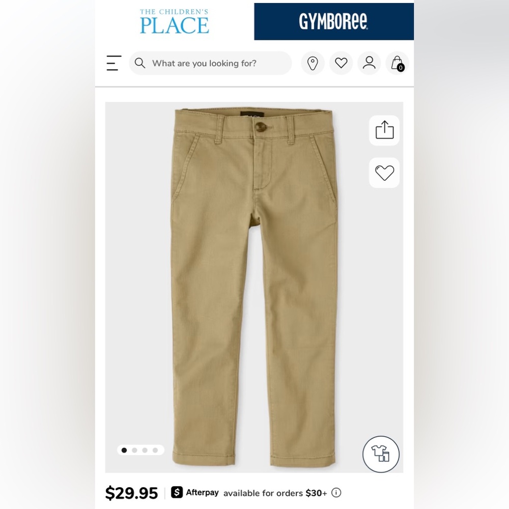 The Children's Place Stretch Skinny Boys’ Khaki Size 10 Pants